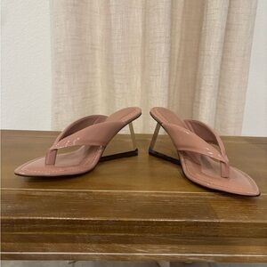 Elegant Pink Women's Heeled Sandals